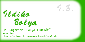 ildiko bolya business card